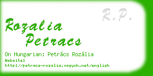 rozalia petracs business card